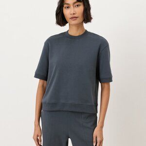 Pact Organic Cotton Airplane Sweatshirt Tee - Steel Blue M